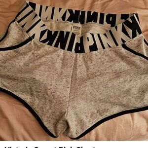 PINK Victoria's Secret Heathered Gray Sleep Shorts